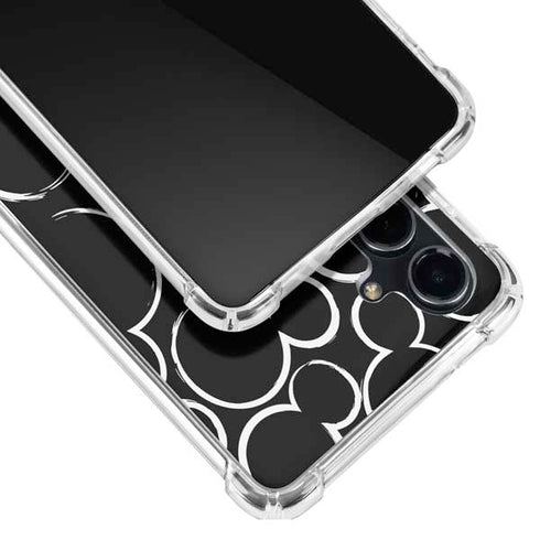 Disney Mickey Mouse Logo Pattern Galaxy S23 FE Clear Case